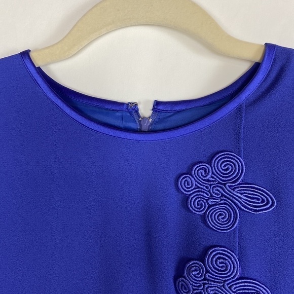 Vintage Ursula of Switzerland Layered Long Sleeve Satin Trim Evening Dress - Picture 4 of 16